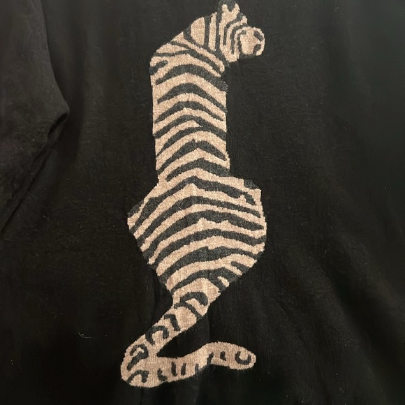 Orwell and Austen Cashmere Blend Rainbow Tiger Handcrafted Sweater XXL - Picture 9 of 12